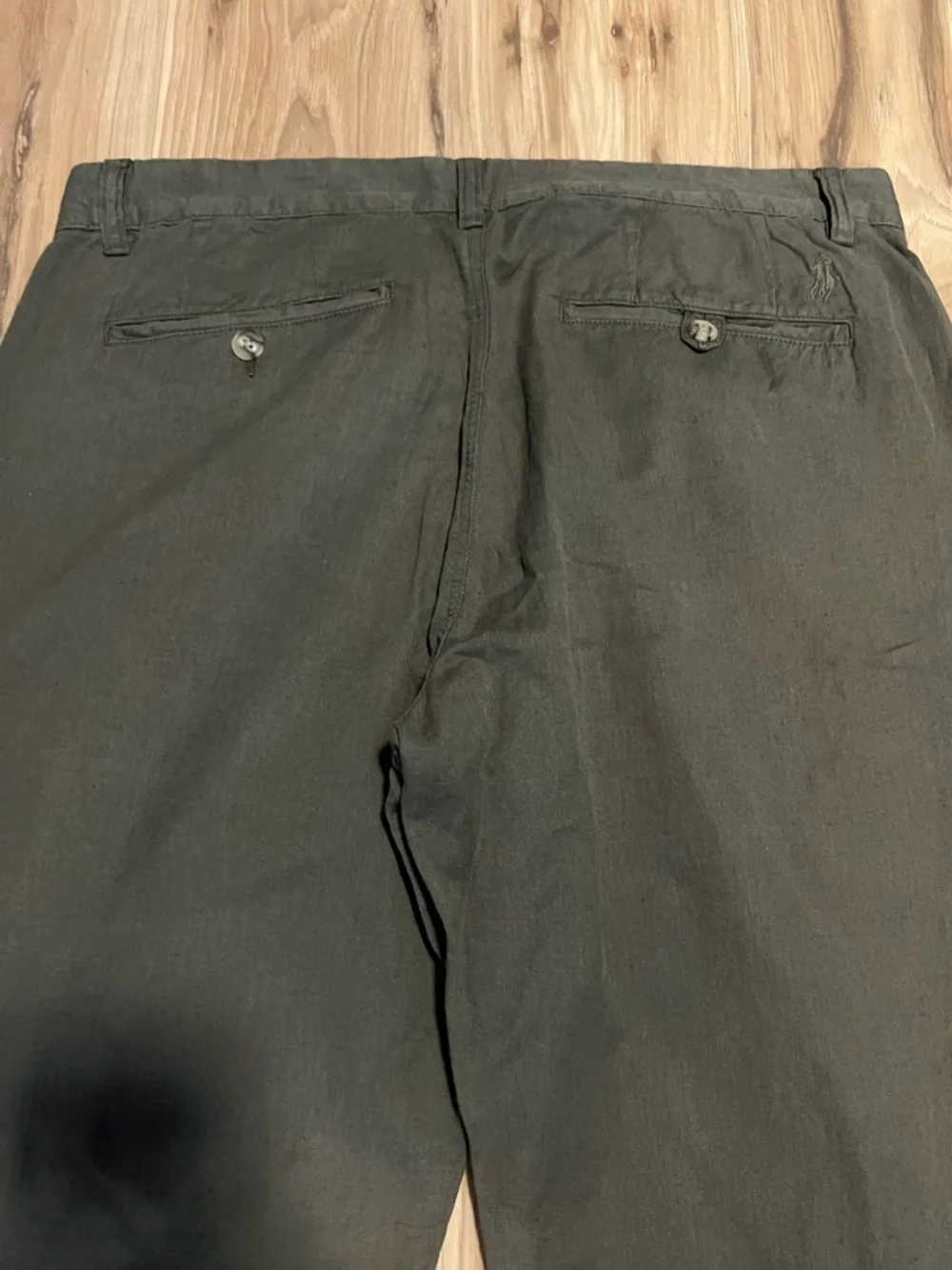 Polo Ralph Lauren Men's Olive Linen Straight Fit Khaki Chinos